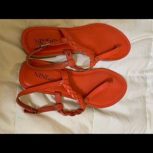 Nine and Co. thong sandals.